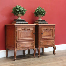 Load image into Gallery viewer, x SOLD Pair of Antique French Bedside Tables Antique Lamp Tables, Side Tables Cupboards B11002