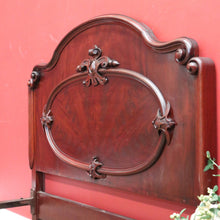 Load image into Gallery viewer, x SOLD Antique English Double Bed, Mahogany Flame Mahogany Double Bed, Head, Foot, Rail B11162
