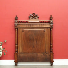 Load image into Gallery viewer, x SOLD Antique French Walnut Single Bed Head Single Bed Headboard with Thistle Finials B10457
