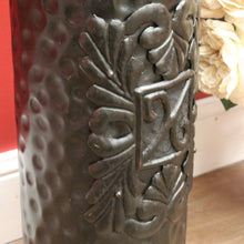 Load image into Gallery viewer, x SOLD Vintage French Umbrella Holder, Umbrella Stand, Black Tin Walking Stick Cane Bin B10813