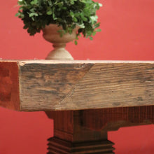 Load image into Gallery viewer, x SOLD Vintage French Style Country Dining Table, Slab Top Table, with large Pedestals B11239