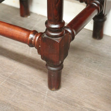 Load image into Gallery viewer, x SOLD Set of 3 Vintage Bar Stool, Walnut and Tan Leather Breakfast Bar Stools Chairs. B9958