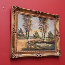 Load image into Gallery viewer, x SOLD Karl Mollin Born 1880, Gilt Timber Framed Oil on Canvas Autumn Forrest Landscape B11180