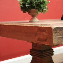 Load image into Gallery viewer, x SOLD Vintage French Style Country Dining Table, Slab Top Table, with large Pedestals B11239