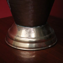 Load image into Gallery viewer, x SOLD Antique Copper and Brass Twin Handle Urn, Umbrella Walking Stick Holder Doorstop. B10132