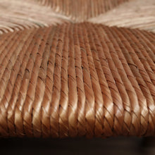 Load image into Gallery viewer, x SOLD Antique French Oak and Rush Seat Hall Chair Armchair, Fleur de Lis Desk Chair B10665