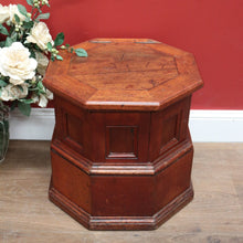 Load image into Gallery viewer, x SOLD Antique English Walnut Two Height Storage Box Eight Sided Shoe Box with Lift Lid. B11118