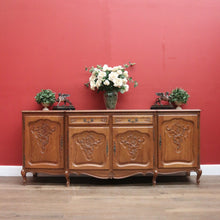 Load image into Gallery viewer, Antique French Sideboard, French Oak Four Door Two Drawer Sideboard Cabinet B11075