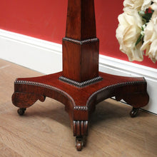 Load image into Gallery viewer, Antique William IV English Rosewood Pole Screen, Tapestry Insert Frame to Top. B11273