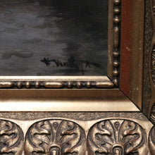 Load image into Gallery viewer, x SOLD Antique Dutch Framed Oil on Canvas, Country Farmhouse Scene, Country Cottage. B11185
