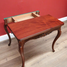 Load image into Gallery viewer, x SOLD Antique French Mahogany Hall Table Games Table Fold over Card Table, Carved Legs B10730