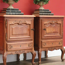 Load image into Gallery viewer, x SOLD Pair of Antique French Bedside Tables Antique Lamp Tables, Side Tables Cupboards B11002