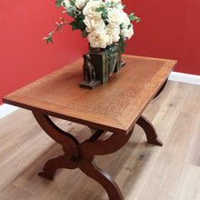 Load image into Gallery viewer, x SOLD Antique French Oak Table, Foyer Entry Table, Desk. Cross Pedestal Dining Table B10561