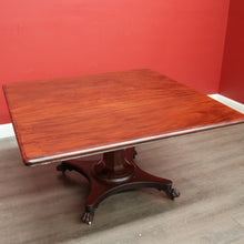 Load image into Gallery viewer, x SOLD Antique English Mahogany 8 Seat Dining Kitchen Table with Lion Paw Feet. B9651