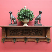 Load image into Gallery viewer, x SOLD Coat Rack, Vintage French Wall Hanging Coat Scarf, Hat Umbrella Rack Brass Hooks B10494