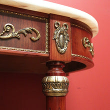 Load image into Gallery viewer, x SOLD Vintage Italian Walnut, Marble and Gilt Brass Hall Table, Lamp or Side Table B11252