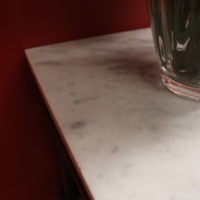 Load image into Gallery viewer, x SOLD Antique Bedside Table, French Bedside Cabinet, Lamp or Side Table. Oak, Marble B10889