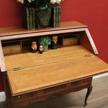 Load image into Gallery viewer, x SOLD Vintage French Oak Drop Front Writing Bureau Desk with Chest of 2 Drawers Below B10638