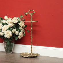 Load image into Gallery viewer, x SOLD Antique French Brass Umbrella Holder with Handle, Walking Stick Holder, Art Deco B10484