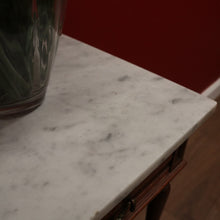 Load image into Gallery viewer, x SOLD Antique Bedside Table, French Bedside Cabinet, Lamp or Side Table. Oak, Marble B10889