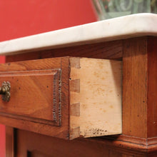 Load image into Gallery viewer, x SOLD Antique Bedside Cabinet, French Oak and Marble Lamp Table, Bedside Table B10908