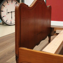 Load image into Gallery viewer, x SOLD Antique French Single Bed, Oak and Cane Bed. Bedhead, Foot, Side Rails Slats 1/3. B11264