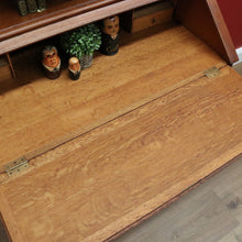 Load image into Gallery viewer, x SOLD Vintage French Oak Drop Front Writing Bureau Desk with Chest of 2 Drawers Below B10638
