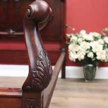 Load image into Gallery viewer, x SOLD Antique English Double Bed, Mahogany Flame Mahogany Double Bed, Head, Foot, Rail B11162