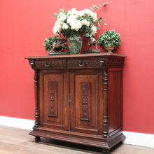 Load image into Gallery viewer, x SOLD Antique French Farmhouse Oak Sideboard, Hall Cabinet, Two Drawer Drinks Cabinet B11114