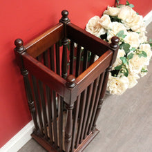 Load image into Gallery viewer, x SOLD Vintage English Umbrella Holder Umbrella Stand Drip Tray or Snooker Billiard Cue. B10378