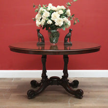 Load image into Gallery viewer, x SOLD Antique Australian Cedar Oval Table, Dining Table, Glass Top Kitchen, Hall Table B11099