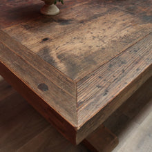 Load image into Gallery viewer, x SOLD Vintage French Style Country Dining Table, Slab Top Table, with large Pedestals B11239