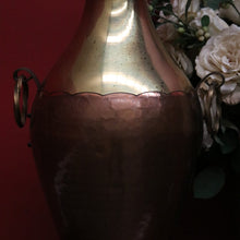 Load image into Gallery viewer, x SOLD Antique Copper and Brass Twin Handle Urn, Umbrella Walking Stick Holder Doorstop. B10132