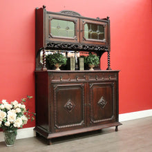 Load image into Gallery viewer, x SOLD Antique French Oak Sideboard 2 Height Cabinet Cupboard, One of 2 available. B10213a