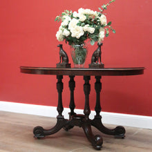 Load image into Gallery viewer, x SOLD Antique Australian Cedar Oval Table, Dining Table, Glass Top Kitchen, Hall Table B11099
