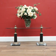 Load image into Gallery viewer, Antique French Coffee Table, Marble, Brass and Glass Top Coffee Table Side Table B11148