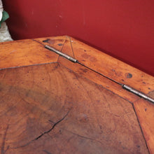 Load image into Gallery viewer, x SOLD Antique English Walnut Two Height Storage Box Eight Sided Shoe Box with Lift Lid. B11118