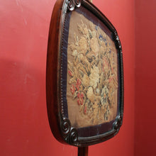 Load image into Gallery viewer, Antique William IV English Rosewood Pole Screen, Tapestry Insert Frame to Top. B11273