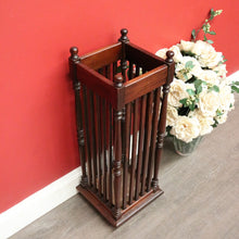 Load image into Gallery viewer, x SOLD Vintage English Umbrella Holder Umbrella Stand Drip Tray or Snooker Billiard Cue. B10378