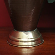 Load image into Gallery viewer, x SOLD Antique Copper and Brass Twin Handle Urn, Umbrella Walking Stick Holder Doorstop. B10132