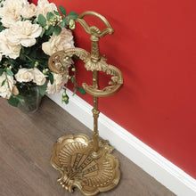 Load image into Gallery viewer, x SOLD Antique French Brass Umbrella Holder with Handle, Walking Stick Holder, Art Deco B10484