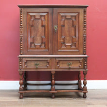 Load image into Gallery viewer, x SOLD Antique French Walnut Hall Cabinet, French Drinks Cupboard, Storage Cabinet, Key B10978