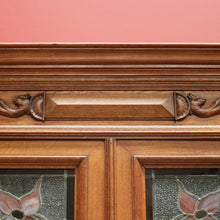 Load image into Gallery viewer, x SOLLD Antique Sideboard, French Oak and Lead Light Two Height Sideboard Hall Cabinet B10863