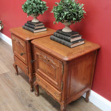 Load image into Gallery viewer, x SOLD Pair of Antique French Bedside Tables Antique Lamp Tables, Side Tables Cupboards B11002