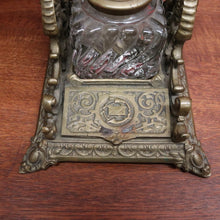 Load image into Gallery viewer, x SOLD Antique French Inkwell, Antique Brass and Glass Office Desk Ink Well, Cupids B10745