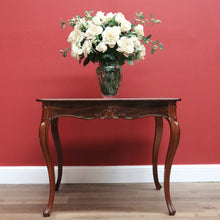 Load image into Gallery viewer, x SOLD Antique French Mahogany Hall Table Games Table Fold over Card Table, Carved Legs B10730