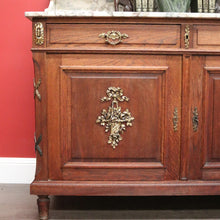 Load image into Gallery viewer, x SOLD Antique French Oak Dressing Table, Mirror Back Hall Cabinet Cupboard, Marble Top. B10522