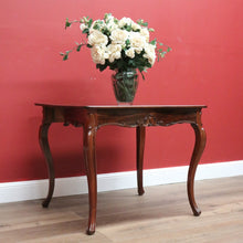 Load image into Gallery viewer, x SOLD Antique French Mahogany Hall Table Games Table Fold over Card Table, Carved Legs B10730