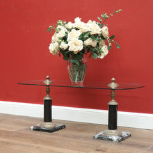Load image into Gallery viewer, x SOLD Antique French Coffee Table, Marble, Brass and Glass Top Coffee Table Side Table B11148