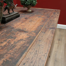 Load image into Gallery viewer, x SOLD Vintage French Style Country Dining Table, Slab Top Table, with large Pedestals B11239